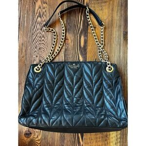 Kate Spade Briar Lane Medium Convertible Shoulder Bag Black Leather Crossbody